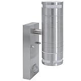 LED Wand Außenleuchte Up & Down Edelstahl Bewegungsmelder und Dämmerungssensor