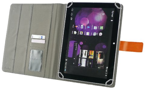 Emartbuy® Wortmann Terra Pad 1003 Android Tablet 10.1 Zoll Universalbereich Denim with Tan Trim Multi Winkel Folio Executive Case Cover Wallet Hülle Schutzhülle mit Kartensteckplätze + Blau Eingabestift - 6