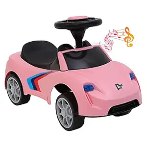 Dash F1 Musical Ride on Car with Front and Rear Lights in Different Colors, Steering Drive, Perfect for Kids (1 to 3 Years , Pink)
