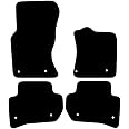 Carsio Carpet Car Mats For Jaguar F Pace 2016 Onwards 4 Piece Set Tailored Fit Floor Mat Complete Accessory Black Custom Fitted - All Weather, Anti-Slip Backing & Grey Trim
