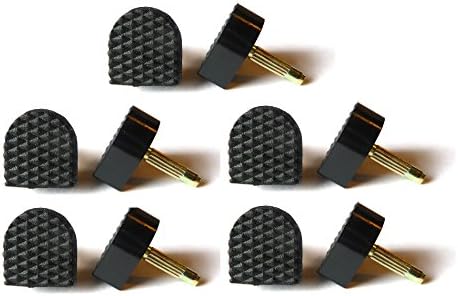 5x Pairs Black Replacement Stiletto HIGH HEEL TIPS - 11mm x 13mm (7/16 inch) - U-Shape (Pair)