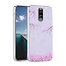 Produktbild Misstars Hülle für Huawei Mate 10 Lite, Transparent Weich TPU Silikon mit Malerei Muster Clear Backcover Anti-Rutsch Kratzfeste Schutzhülle, Kirschblüten