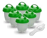 【Durable y Seguro】 Estas ollas para huevos están hechas de PP de alta calidad para alimentos y están aprobadas por la FDA. Irrompible y ecológico. Temperatura segura de -40°F a +248°F(-40℃ a +120℃).