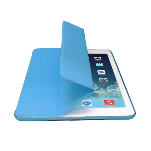 Khomo iPad Mini 4 Hülle Case Hellblaues Transparent Gehäuse mit doppelten Schutz ultra dünn und leicht, Smart Cover – Clear Blue - 4
