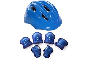 Lelestar 7pcs Kids Protective Gear Sets, Childs Kids Skate Helmet Knee Pads Wrist Guards for Skateboard Hoverboard Bike Scooter Rollerblading 3-8 Years Old Boys Girls