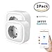 Produktbild (2 Pack) intelligente steckdose COOSA mini Smart steckdose mit Stromverbrauch messen Timer Funktion,funktioniert mit Amazon Alexa ,Google Home und IFTTT, wifi smart Plug APP Fernsteurung für IOS und Android, schaltbare Steckdose ohne Hub benötig