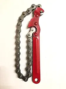 Yashvin Multi-Purpose Car Engine Oil Filter Chain Wrench Spanner Tool 9