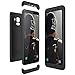 Produktbild CE-Link Kompatibel mit Samsung Galaxy A8 2018 Hülle Hardcase 3 in 1 Handyhülle Ultra Dünn Hartschale 360 Grad Full Body Schutz Hart PC Skin Rückdeckel Bumper - Schwarz