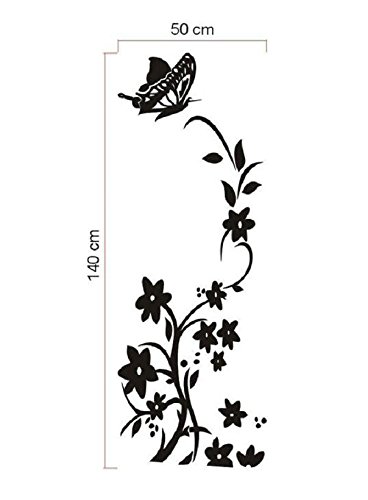 Leisial Kühlschrank-Aufkleber Wandtattoo Papier Kunst Dekoration,Schwarz - 7