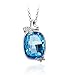 Produktbild XG S925 Silver Lady Blue And Simple Round Anti-Fatigue Fashion Anti-Fatigue Fashion Anti - Crystal Pendant Necklace