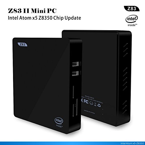 Z83 II Mini PC 4K UHD -A Living Room Computer Support Win 10 64bit System -2GB DDR3+32GB eMMC Intel Atom x5-Z8350 Intel HD Graphics 400 Desktop PC -USB3.0 USB2.0 HDMI Double Wifi 1000Mbps/LAN BT4.0 - 4