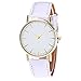 Produktbild OdeJoy Mode Freizeit Frau Leder Quarz Uhren Damenuhren Einfach Armbanduhren Digitaluhren Rose Gold Armband Kinderuhren Mädchen Armbanduhr Vintage Watch Sportlich Uhren (Weiß,1 PC)