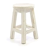 hocker shabby style Gefertigt aus Albacia Holz. Runde Sitzfläche Ø 25 cm. Höhe 40 cm