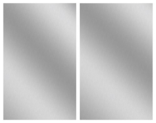 Wenko 75941500 Herdabdeckplatte Edelstahl 2er Set, für Glaskeramik-Kochfelder, Edelstahl, Silber matt, 27 x 48.5 x 1,8 cm