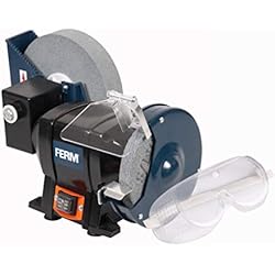 FERM Touret à meuler(sec & eau) 250W, Incl. 2 pierres à aiguiser