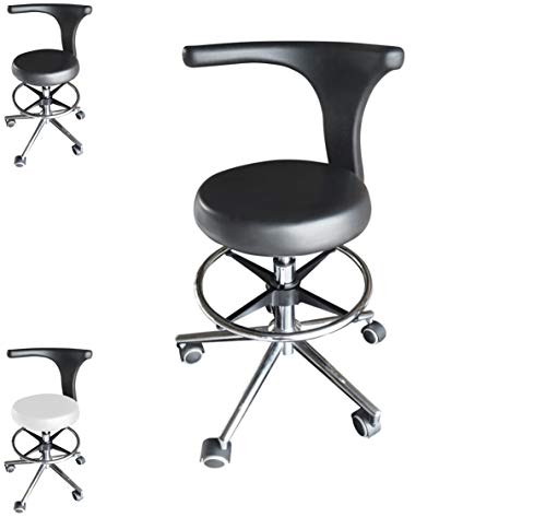 Floreo POLIRONESHOP Medic - Taburete para Dentista Tattoo Studio Centro médico, Negro