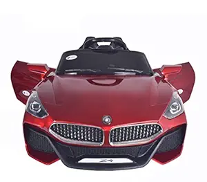 Talreja Enterprises Battery Operated Z4 Ride on Car for Kids, Double Battery Double Motor - Rechargeable (Metalic RED)