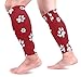Produktbild Dog Paws Footprints Red Calf Compression Sleeves Shin Splint Beinhülsen Relief Guaranteed