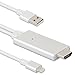 Produktbild 8 Pin auf zu AV HDMI/HDTV TV Kabel Adapter für Apple iPhone SE (weiß)