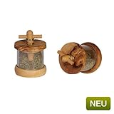 Jedes Teil ein Unikat Kräutermühle Höhe ca. 10cm Kräuter Mühle mit schöner Maserung Unikate aus Oliven Holz