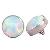 Material: titanio HOX Hipoalergénico Moda Tendencia Joyería Piercing Enterrado Óseo Tocado de Cuero Cuero Clavo Pelado Piel Personalizada Uñas Titanio Imitación Alergia Joyería, blanco