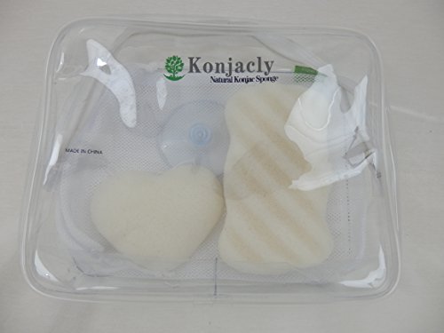 Natural Konjac sponges, set of 2 for face & body. Suitable for all skin types: Normal, dry, oily, sensitive and baby safe. Made from vegetable root fibre, Eco-friendly and chemical free. Extra soft gentle exfoliate & deep cleaning. Help to remove dead skin cells, dirt & impurities. Help prevent bacteria, acne breakout & blackheads, eliminate toxins, stimulate blood flow, minimise pores and improve skin texture leaving silky smooth, better completion, refreshed, radiant, reveal and rejuvenate.
