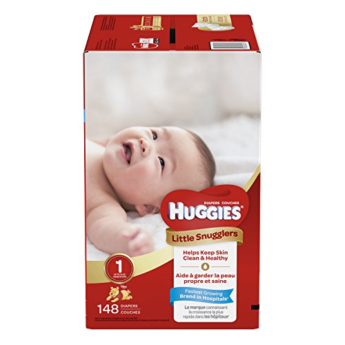 Huggies Little Snugglers Baby Diapers, Size 1, 148 Count (Packaging May Vary)