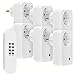 Produktbild mumbi Funksteckdosen Set: 6x Funksteckdose + 2x Fernbedienung / Funkschalter Plug & Play - 1100 Watt