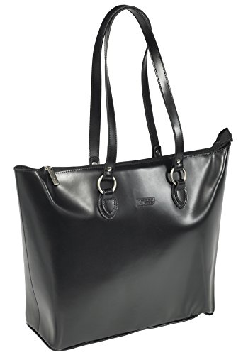 Elba 948988 - Laptop-Tasche 15.4",Leder, schwarz