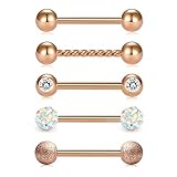 zungenpiercing wechseln 5er Edelstahl Zungenpiercing, exquisites Set in angemessenem Preis