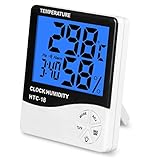 Einfacher zu lesen: Sie können das Datum einsehen, die Uhrzeit anzeigen (12/24 Stunde) und einen Alarm setzen (Manueller Reset). und hat eine blaue Hintergrundbeleuchtung-Funktion, die das Lesen bei dunklen Lichtverhältnissen erleichtert.