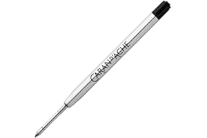 Caran D'Ache – Recambio Roller Reemplazable para Bolígrafos Retráctiles de Bola, Escritura suave y Secado Rápido, Recambio de Punta Media M (Negro)