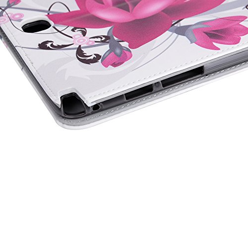 Galaxy Tab A 9.7 T550 Hülle, Deenor Oil painting Design Flip Tasche PU Leder Abdeckung Stand Schutzhülle für Samsung Galaxy Tab A 9.7 SM-T550. (Ink lotus) - 5