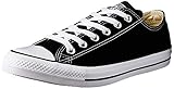 Material; Canvas ;Textil CONVERSE Chuck Taylor All Star Seasonal Ox, Unisex-Erwachsene Sneakers, Schwarz (Black/White), 39.5 EU