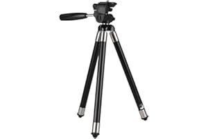 Fotopro Lekki statyw do aparatu z walizką podróżną, obracany o 360°, aluminiowy, przenośny statyw do aparatu, iPhone'a, regulacja wysokości od 28 cm do 115 cm, czarny