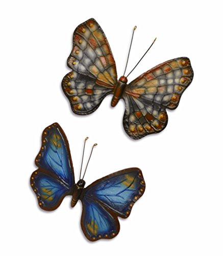 Deko Schmetterling 2er Set Gusseisen 17,8x23,4 cm