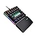 Produktbild 12shage 35 Tasten einhändig mechanische Gaming-Tastatur RGB/Regenbogen-LED Hintergrundbeleuchtung Tragbare Mini Gaming Tastatur LOL/PUBG Mehrfarbig Regenbogenfarben