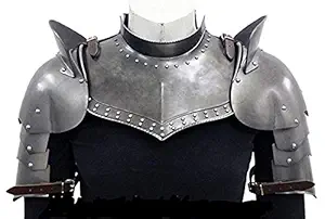 Warrior Pauldrons, Shoulder Armor, Gorget LARP, Medieval, Cosplay, Knight LARP