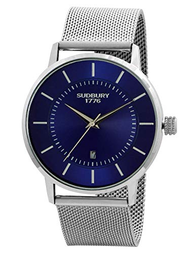 Sudbury 1776 Garrison Analog Blue Dial Watch for Men SG-32-SLBLU