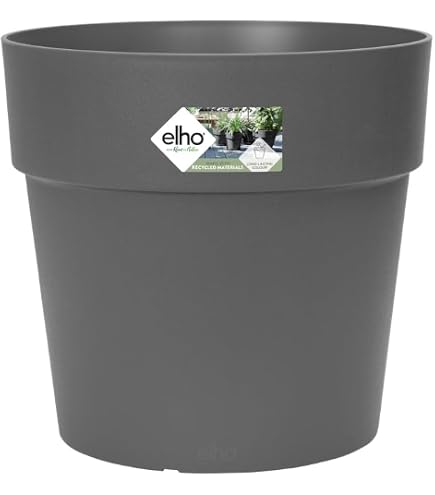 Vaso Cloe Stefanplast In Polipropilene Color Tortora, 30 Cm – Elegante E Made In Italy