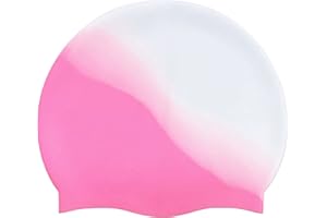 WOWTLMY Kids Swimming Cap for Girls Boys Children,Silicone Kids Swim Hats for Long Hair and Short Hair,Comfortable Unisex Teens Kids Swimming Cap