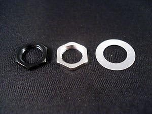 Black Guitar Jack Nuts And Washer