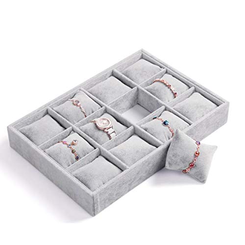 Preisvergleich Produktbild JohnJohnsen 12 Lattice Startseite Schlafzimmer Schmuck Ohrring-Ring-Halskette Uhr-Ausstellungsstand-Halter Schmuck Organizer anzeigen Rack (grau)