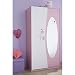 Produktbild Kleiderschrank rosa/weiß 2 Türen B 94 cm Schrank Drehtürenschrank Kinderzimmer Jugendzimmer Prinzessin Mädchen Wäscheschrank