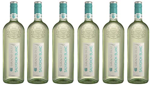Grand Sud Vino Blanco - Pack de 6 Botellas de 1 l - Total: 6 l