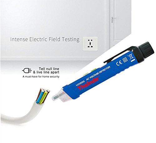 Spannungsprüfer,Thsinde Berührungsloser Spannungsprüfer 12V-1000V AC digital durchgangsprüfer Stromprüfer Duspol Strom Detektor mit LED-Taschenlampe - 3