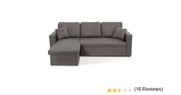 Idmarket Canapé Dangle Convertible Emma Avec Coffre De Rangement Gris