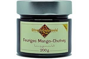 ‎STREUOBSTWIESLE Streuobstwiesle Feuriges Mango Chutney - 200 g - Herzhafte, aromatische Sauce zum Grillen, zum Fondue, zum Raclette, zum Kase, zum Reis...