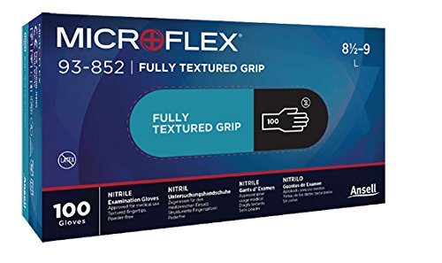 Ansell Microflex 93-852 Mehrzweckhandschuhe, Chemikalien- und Flüssigkeitsschutz, Schwarz - 2