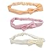 Produktbild LUX Zubehör Peach Pink und Elfenbein Chiffon Schleife Headwrap Haarband Set 3
